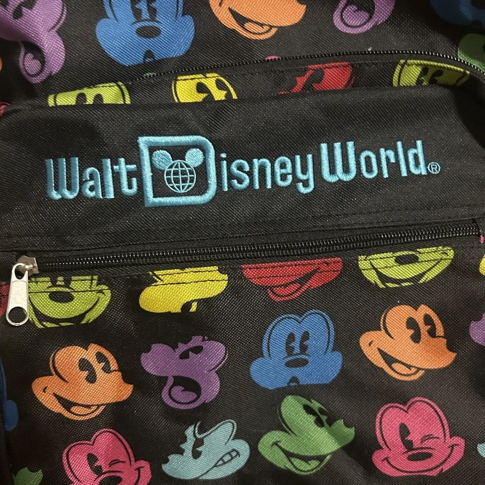 Walt Disney World Parks Large Backpack Colorful Mickey Mouse Silhouettes Rainbow